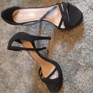 Black high heel sandals size 11